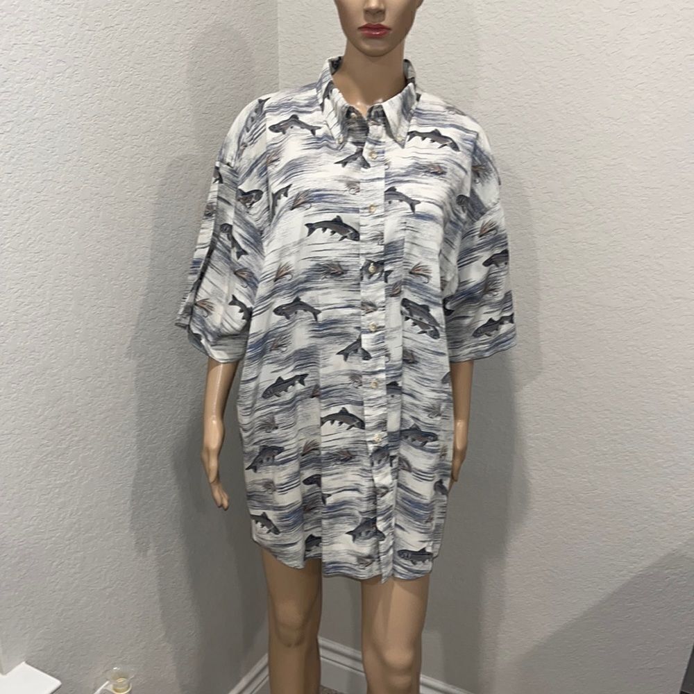 Pendleton fish print designer shirt